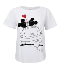 Disney - T-shirt - Femme (Blanc) - UTTV306