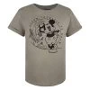 Disney - T-shirt ALLOW YOURSELF TO GROW - Femme (Kaki Clair / Noir) - UTTV680
