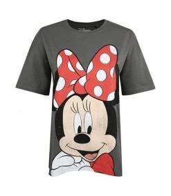 Disney - T-shirt - Femme (Gris Foncé / Rouge / Noir) - UTTV910