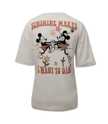Disney - T-shirt SUNSHINE POWER - Femme (Blanc) - UTTV1406 2 Disney - T-shirt SUNSHINE POWER - Femme (Blanc) - UTTV1406 – Image 2