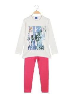 Disney Frozen Costume Long Bébé Fille Anna Et Elsa Avec Imprimé - Panna