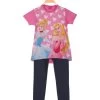 Disney Princess Ensemble Court Fille Avec Legging - Rosa