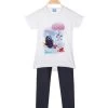 Disney Ensemble Court Fille Avec Legging - Bianco