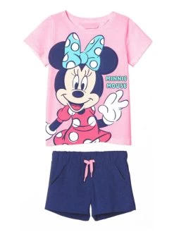 Disney MICKEY And FRIENDS- Ensemble Court Fille En Coton Avec Minnie - Rosa -Disney mickey and friends ensemble court fille en coton avec minnie 631382