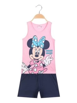 Disney MICKEY And FRIENDS- Ensemble Short Fille Avec Minnie - Rosa