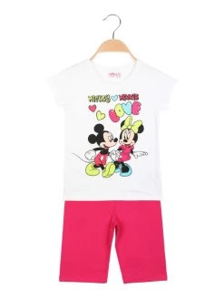 Disney MICKEY And FRIENDS - Ensemble Short Fille Minnie Et Mickey - Bianco