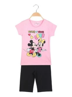 Disney MICKEY And FRIENDS - Tenue Fille Courte Minnie Et Mickey - Rosa