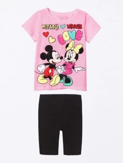 Disney MICKEY And FRIENDS - Tenue Fille Courte Minnie Et Mickey - Rosa -Disney mickey and friends tenue fille courte minnie et mickey 631374