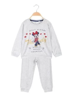 Disney Baby Pyjama Bébé Fille Minnie En Coton Chaud - Grigio Chiaro