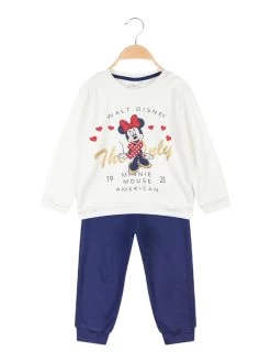 Disney Baby Pyjama Bébé Fille Minnie En Coton Chaud - Bianco