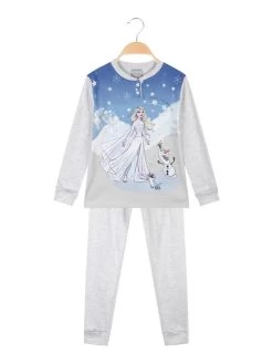 Disney Frozen Pyjama Chaud En Coton Pour Fille - Grigio Chiaro