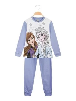 Disney Frozen Pyjama Chaud En Coton Pour Fille - Azzurro
