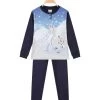 Disney Frozen Pyjama Chaud En Coton Pour Fille - Blu Scuro