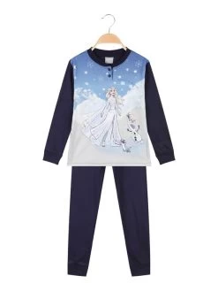Disney Frozen Pyjama Chaud En Coton Pour Fille - Blu Scuro