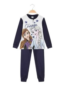 Disney Frozen Pyjama Chaud En Coton Pour Fille - Blu