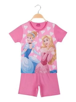 Disney Princess Pyjama Court Pour Fille En Coton - Rosa