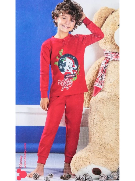 Disney Pyjama De Noël Garçon En Coton Chaud - Rosso 3 Disney Pyjama De Noël Garçon En Coton Chaud - Rosso – Image 3