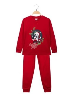 Disney Pyjama De Noël Garçon En Coton Chaud - Rosso