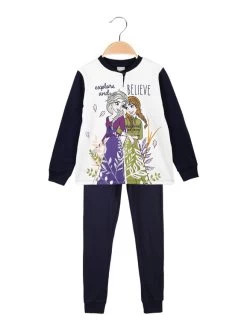 Disney Frozen Pyjama En Molleton De Coton Pour Fille - Blu Scuro