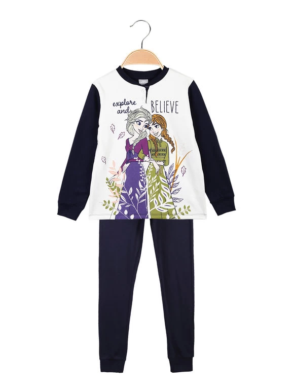 Disney Frozen Pyjama En Molleton De Coton Pour Fille - Blu Scuro 1 Disney Frozen Pyjama En Molleton De Coton Pour Fille - Blu Scuro
