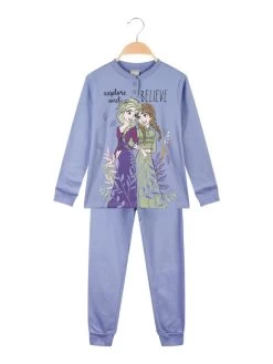 Disney Frozen Pyjama En Molleton De Coton Pour Fille - Azzurro