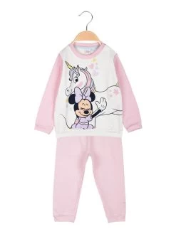 Disney Pyjama Long Bébé Fille En Coton Molletonné - Rosa