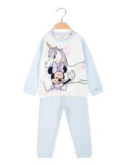 Disney Pyjama Long Bébé Fille En Coton Molletonné - Azzurro