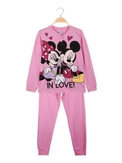 Disney Pyjama Long Bébé Fille Minnie En Coton - FUXIA