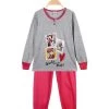 Disney Pyjama Long Bébé Fille Minnie En Coton - Grigio
