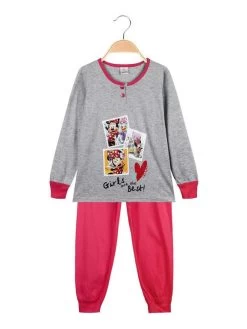 Disney Pyjama Long Bébé Fille Minnie En Coton - Grigio