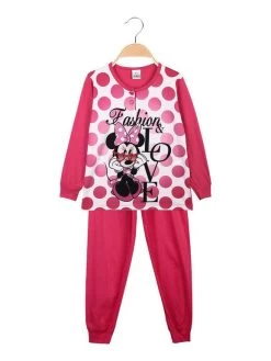 Disney Pyjama Long Bébé Fille Minnie En Coton - Fuchsia