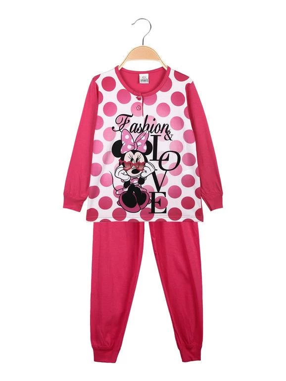 Disney Pyjama Long Bébé Fille Minnie En Coton - Fuchsia 1 Disney Pyjama Long Bébé Fille Minnie En Coton - Fuchsia