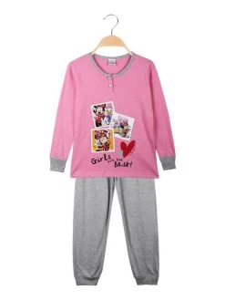 Disney Pyjama Long Bébé Fille Minnie En Coton - Rosa