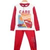 Disney Pyjama Long Cars Pour Garçon En Coton Chaud - Rosso