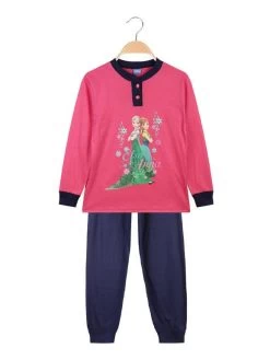 Disney Frozen Pyjama Long En Coton Elsa Et Anna - Fuchsia