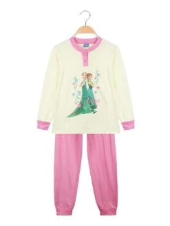 Disney Frozen Pyjama Long En Coton Elsa Et Anna - Giallo