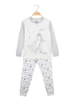 Disney Frozen Pyjama Long Pour Fille En Coton Chaud - Grigio Chiaro