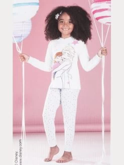 Disney Frozen Pyjama Long Pour Fille En Coton - Azzurro
