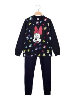 Disney Pyjama Minnie Fille En Coton Chaud - Blu Scuro