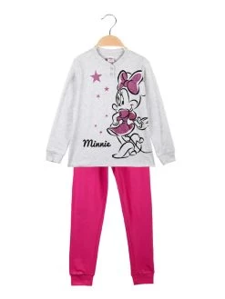 Disney Pyjama Minnie Fille En Coton Chaud - Grigio Chiaro