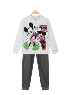 Disney Pyjama Minnie Fille En Coton Chaud - Grigio Chiaro