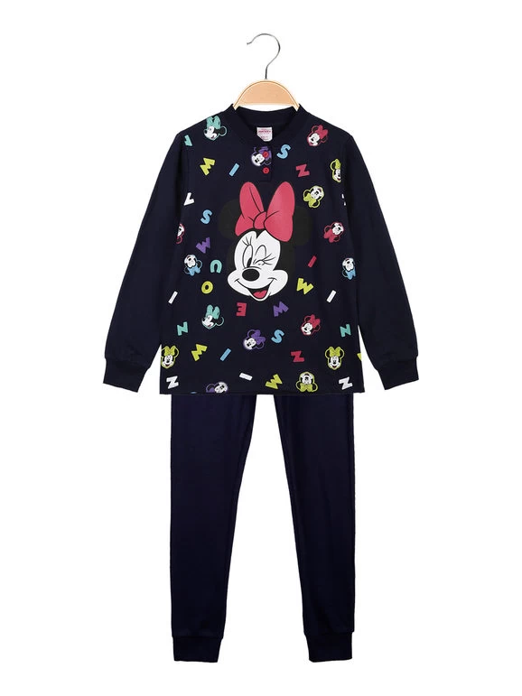 Disney Pyjama Minnie Fille En Coton Molletonné - Blu Scuro 1 Disney Pyjama Minnie Fille En Coton Molletonné - Blu Scuro