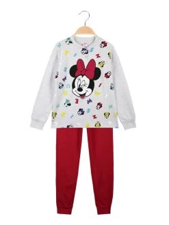 Disney Pyjama Minnie Fille En Coton Molletonné - Grigio Chiaro