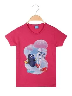 Disney T-shirt à Manches Courtes Pour Filles Avec Imprimé - Fuchsia
