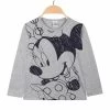 Disney T-shirt à Manches Longues Minnie Mouse Pour Fille - Grigio