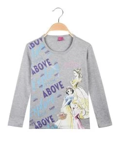 Disney Princess T-shirt à Manches Longues Pour Fille - Grigio