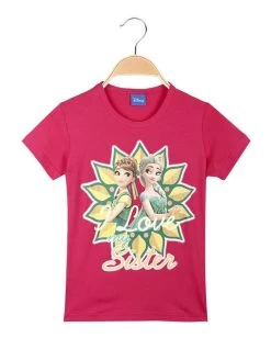 Disney T-shirt Fille Avec Imprimé - Fuchsia