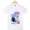 Disney T-shirt Fille Manches Courtes Avec Imprimé - Bianco