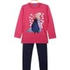 Disney Frozen T-shirt Long Complet Fille Anna Et Elsa + Legging